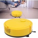 Robotstofzuiger ABS-materiaal, netsnoer, dweil, multifunctioneel, USB-oplaadbaar, mini-robot voor slimme vegen, voor houten vloeren, tegels en tapijt (geel)