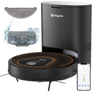Bagotte BG 950 Max - Robotstofzuiger - Stofzuiger met dweilfunctie - Zelfreinigend - Handsfree Reinigen tot 1 Maand - Zuigkracht 3500Pa - Compatibel met Wi-Fi & Alexa - Ideaal voor Tapijten - Huisdierenhaar
