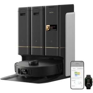 MOVA Z50 Ultra - Robotstofzuiger met Dweilfunctie - 19.000 Pa Zuigkracht - Automatisch Reinigingsstation - Zelfreinigende Mop & Slimme AI-Navigatie - Geschikt voor Tegels, Hout en Tapijt