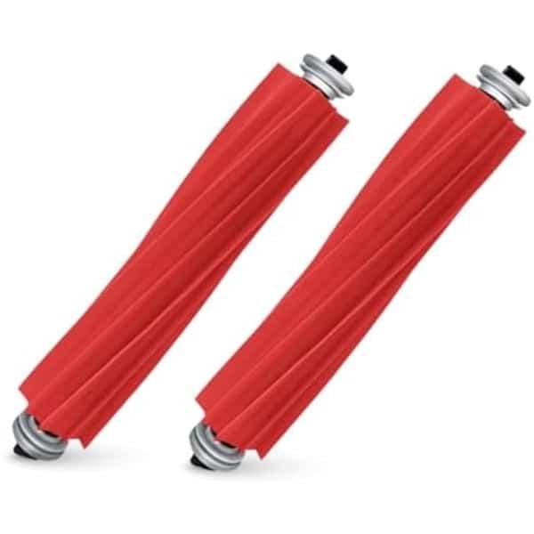 PromoHome Vervangende Rubberen Hoofdborstels voor Robotstofzuigers - 2 Stuks - Universele Compatibiliteit met Diverse Modellen - Geschikt voor Harde Vloeren, Tegels en Tapijten - Wasbaar en Duurzaam