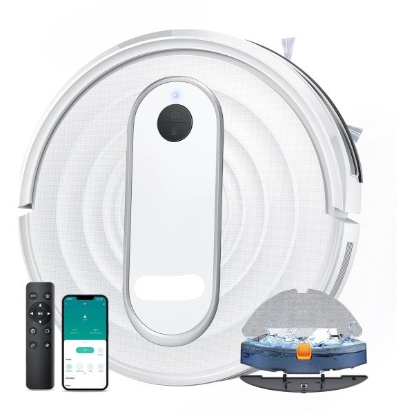 Robotstofzuiger - Stofzuiger - Dweilrobot - Vacuum Cleaner - Robotstofzuiger met Dweilfunctie - Dweilsysteem - 4500PA Zuigkracht - Slimme App-Bediening - Geplande Navigatie - Tapijt- en Vloerreiniging