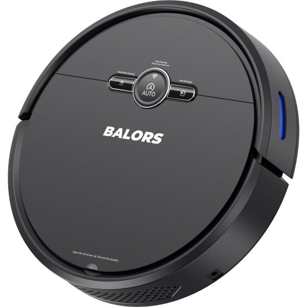Robotstofzuiger met Dweilfunctie - met Laadstation - Slimme Navigatie en App - Krachtige Zuigkracht - Geschikt voor Huisdieren - Dweilrobot - Geschikt voor Harde Vloeren & Tapijt - Zwart - Balors