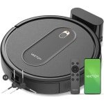 Robotstofzuiger met slimme bediening, sterk in zuigkracht voor tapijt en harde vloeren, ideaal voor dierenharen