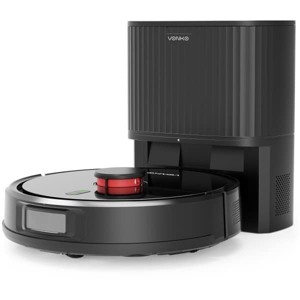 VONKO S6 Pro Robotstofzuiger met Dweilfunctie - Robotstofzuiger met Laadstation - 6000Pa Zuursterkte - LIDAR-Navigatie - 180 Minuten Werktijd - Geschikt voor Dierenhaar, Tapijten en Vloeren