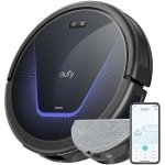 eufy Clean G50 Hybrid Robotstofzuiger met dweilfunctie - Robot Vacuum - 4.000 Pa Zuigkracht, Dynamische Navigatie, Pro-ontwarrende Kam, Rolborstel, Dweilpad voor lichte reiniging, Ideaal voor huisdierhaar, Harde vloeren en tapijt