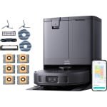 eufy X10 Pro Omni - Complete Robotstofzuiger met dweil en Vervangingssets - Robot Vacuum 8000 Pa zuigkracht - Tapijt detectie AI-obstakel vermijding - Wast en droogt de dwei - Automatisch legen en vullen
