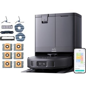 eufy X10 Pro Omni - Complete Robotstofzuiger met dweil en Vervangingssets - Robot Vacuum 8000 Pa zuigkracht - Tapijt detectie AI-obstakel vermijding - Wast en droogt de dwei - Automatisch legen en vullen
