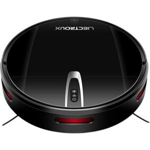 EML STORE Robotstofzuiger - Dweilfunctie - WiFi App - Geschikt voor huisdier haar - Alexa - Google Assistant - Tapijt - 32x32x10 cm - Zwart