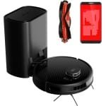 Robotstofzuiger R9 met lasernavigatie, 3000 Pa zuigkracht, 110 min gebruiksduur, zuigen en dweilen, zelflegende basis, geschikt voor hardhout en tapijt