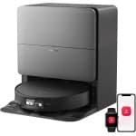 Roborock Saros 20 Sonic-Robotstofzuiger Met Dweilfunctie-VibraRise 5.0 dweilsysteem 4000 Trillingen/min-Digitale motor 36000 Pa&dubbel antiklitsysteem-AdaptiLift Chassis 3.0-Reactieve AI 3.0 obstakelherkenning-Pakt moeiteloos dikke tapijten aan,Zwart