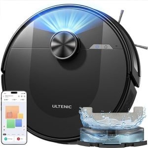 Robotstofzuiger met dweilfunctie (6000 Pa) - LiDAR-navigatie - 3-in-1 zuigen & dweilen - 150 min accuduur - App & spraakbediening - Stil (50 dB) - Geschikt voor dierenharen, tapijt & harde vloeren